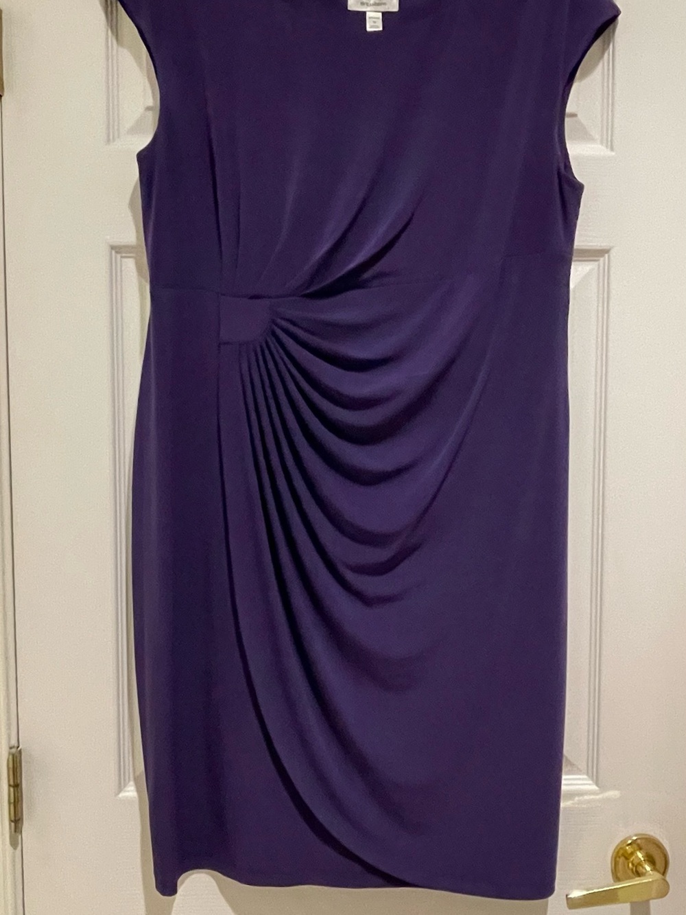 Dress Barn Purple Sleeveless Draped Midi Dress, like new, 18W, $25